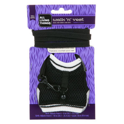 All Living Things® Walk 'n' Vest Small Animal Leash (Color Varies) size: Small, Multi-Color