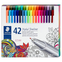 Staedtler triplus Fineliner Marker Pens, 42ct, Multi-Colored
