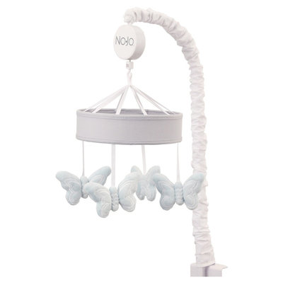 NoJo Mobile - Daydreamer - Mint (Green)/Gray Butterflies