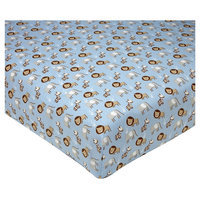 Crown Crafts Infant Products Sadie & Scout - Animal Safari Crib Sheet