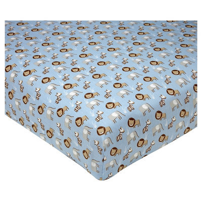Crown Crafts Infant Products Sadie & Scout - Animal Safari Crib Sheet