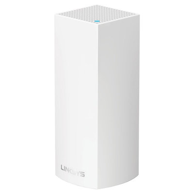 Linksys Velop AC2200 MU-Mimo Tri-Band Whole Home Wi-Fi, Bluetooth Enabled, Integrated with Amazon Alexa, 1-pack - White (WHW0301)