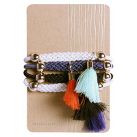 La-ta-da Global tassel hair ties - 4 pk, Multi-Colored