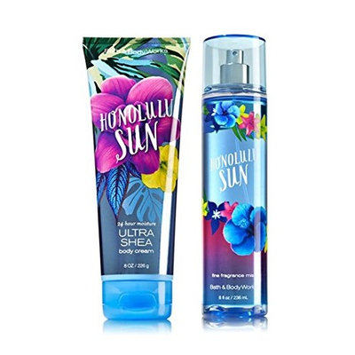Bath & Body Works Signature Collection HONOLULU SUN Gift Set Ultra Shea Body Cream & Fine Fragrance Mist