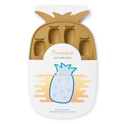 Peak Ice Works Pineapple Ice Cube Tray Silicone, Gold