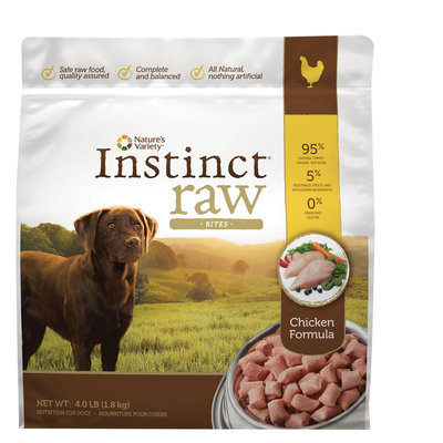 Natures Variety Instinct Nature's Variety® Instinct® Raw Bites Dog Food - Natural, Grain Free, Frozen Raw size: 4 Lb