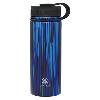 Gaiam 18oz Stainless Steel Water Bottle - Blue Moonbeam