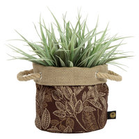 6 Nahla Fabric Floor Planter In Palmetto Espresso - Brown - Bombay Outdoors