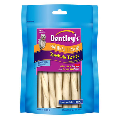 Dentley's® Natural Small Rawhide Twists Dog Treat size: 20 Count