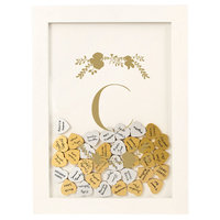 Cathys Concepts Gold Floral Guestbook Dropbox - C, White - C