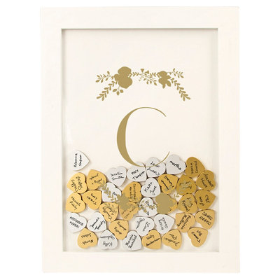 Cathys Concepts Gold Floral Guestbook Dropbox - C, White - C