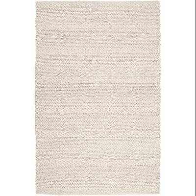 3' X 5' Nature's Essence Pearly White Intertwine Hand Woven Area Throw Rug