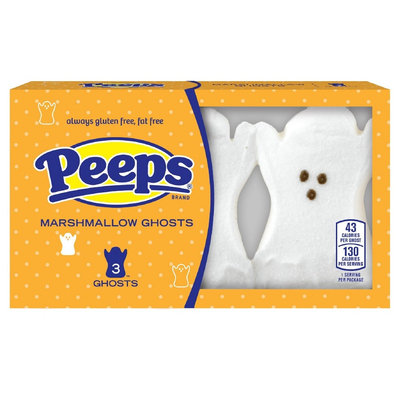 Dollar Item Direct Candy Marshmallow Ghosts 3Pk Halloween Peeps 1-1/8Oz Usa, Case of 24