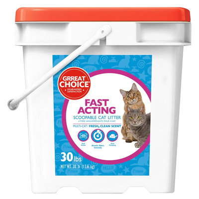 Grreat Choice® Fast Acting Fresh Clean Scent Multi-Cat Litter size: 30 Lb