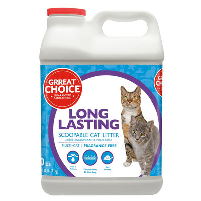 Grreat Choice® Long Lasting Cat Litter - Scoopable, Multi-Cat, Fragrance Free size: 20 Lb