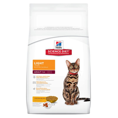 Hill's Science Diet Adult Light Dry Cat Food - 17.5 lb