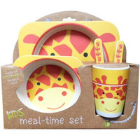 Nandog Pet Gear Bamboo Fiber Kids Plate Set-Giraffe