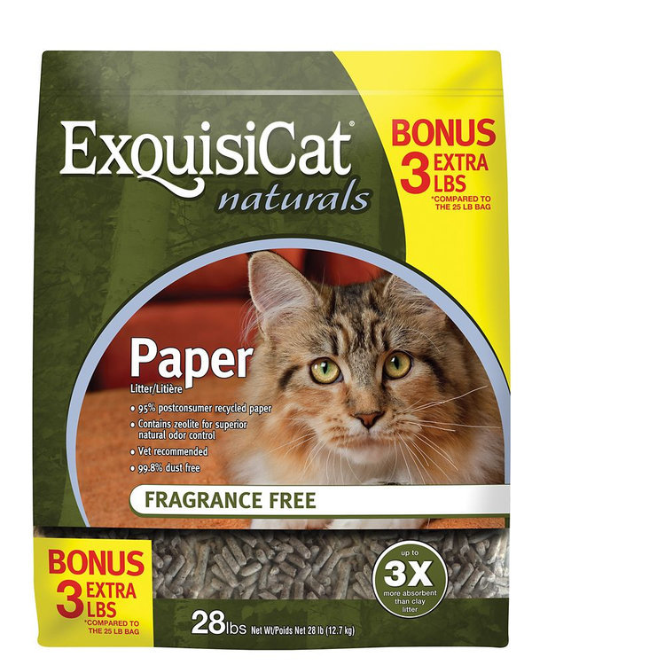 ExquisiCat® Naturals Paper Cat Litter Natural, Fragrance Free size