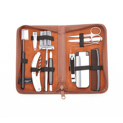 Royce Leather Travel & Groom Kit - 507-TAN-5
