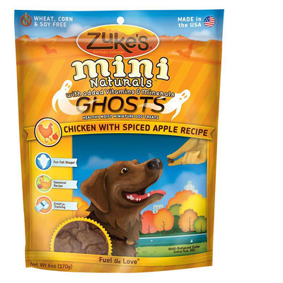 Zukes Zuke's® Mini Naturals, Ghosts Dog Treat - Natural, Chicken and Apple size: 6 Oz
