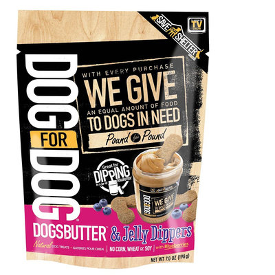 Dog For Dog DogsButter and Jelly Dippers Dog Treat - Natural size: 7 Oz