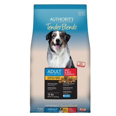 Authority® Tender Blends Adult Dog Food - Beef and Rice size: 15 Lb