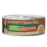 Authority® Grain Free Puppy Food - Chicken and Carrots size: 6 Oz