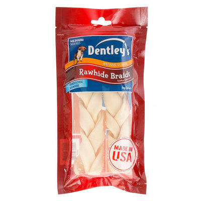 Dentley's® Rawhide Braids Medium Dog Treat size: 7 in