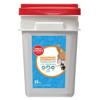 Grreat Choice® Maximun Strength Cat Litter - Scoopable, Muliti-Cat, Fresh Scent size: 35 Lb