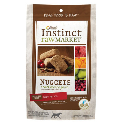 Instinct Raw Market Nuggets Beef Recipe Freeze Dried Food for Dogs