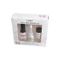 Venique Tip to Toe Sprinkles 3 Piece Nail Art Kit - White
