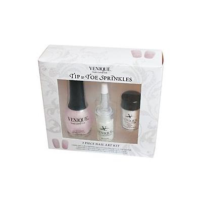 Venique Tip to Toe Sprinkles 3 Piece Nail Art Kit - White