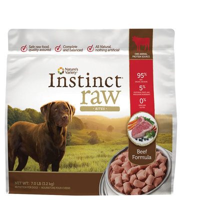 Natures Variety Instinct Nature's Variety® Instinct® Raw Bites Dog Food - Natural, Grain Free, Frozen Raw size: 7 Lb