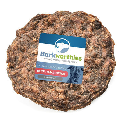 Barkworthies Beef Hamburger Dog Treat - Natural