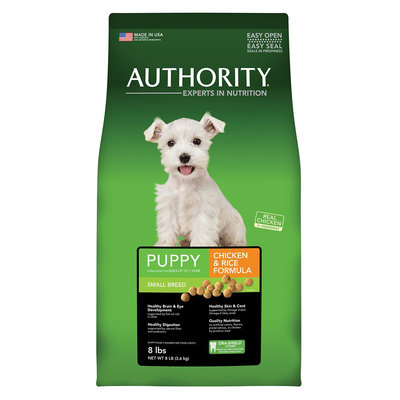 Authority Small Breed Puppy Food - Chicken and Rice size: 8 Lb, CO-7190
