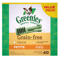 Greenies Grain Free Petite Dental Dog Treat size: 60 Count