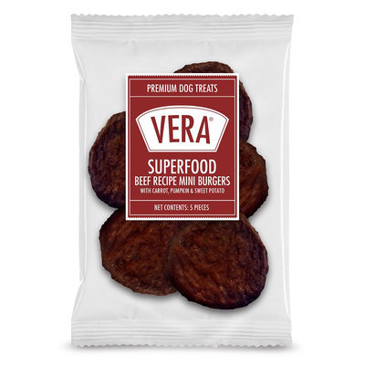 Vera Premium Superfood Mini Burgers Adult Dog Treat - Beef size: 5 Count