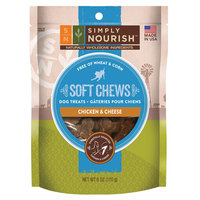 Simply Nourish, Soft Chews Dog Treat - Natural, Chicken and Cheese size: 6 Oz, Chicken & Cheese, Adult