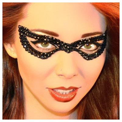 Black Bad Girl Eye Mask Jewel Xotic Eye Professional Temporary Long Lasting Make Up