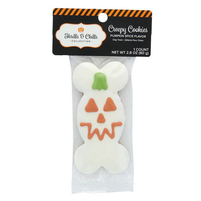 Thrills and Chills Pet Halloween Creepy Cookies Pumpkin Bone Dog Treat, Thrills & Chills