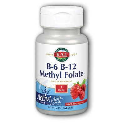 B-6 B-12 Methyl Folate ActivMelt (Mixed Berry) Kal 60 Lozenge