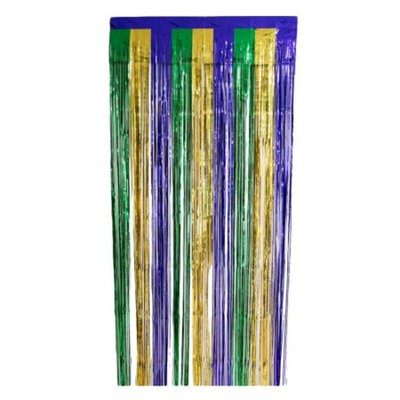 1-Ply FR Gleam 'N Curtain (gold, green, purple) Party Accessory (1 count) (1/Pkg)