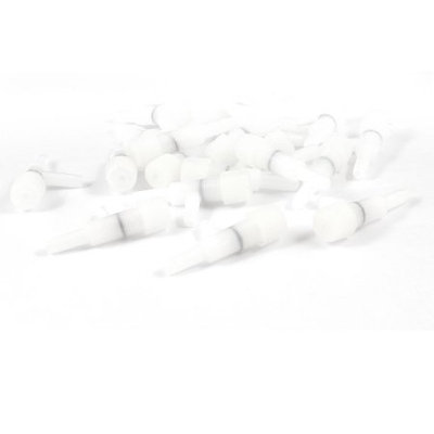 20 Pieces 2 Way White Plastic Air Flow Control Valve for Fish Tank Aquarium