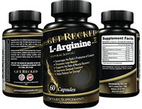 Get Recked L-Arginine Supplement - 60 Capsules - Enhancement for Men, Premium Amino Acids for Pre Work Out & Energy, All Natural Muscle Mass Formula, Boost Nitric Oxide Levels, L Citrulline - Best L Arginine