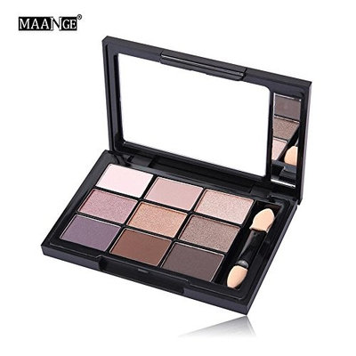 MAANGE Matte Eyeshadow Cream Makeup Palette Set 9 Color+Brush Set