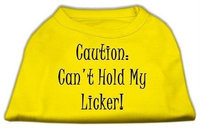 Ahi Can't Hold My Licker Screen Print Shirts Yellow Sm (10)