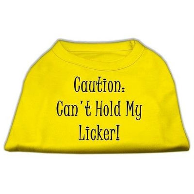 Ahi Can't Hold My Licker Screen Print Shirts Yellow Sm (10)