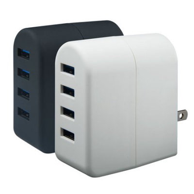 Link Depot AC 4 PORT 40W SMART IC WALL WHITE UL
