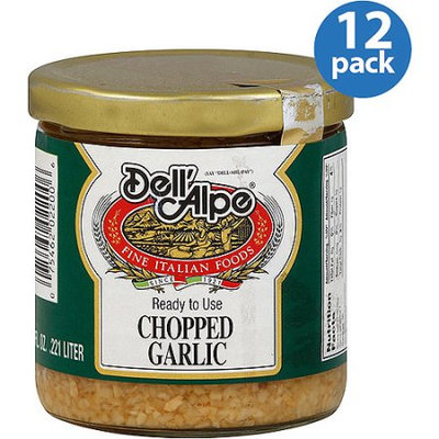 Dell'Alpe Chopped Garlic, 7.5 oz, (Pack of 12)