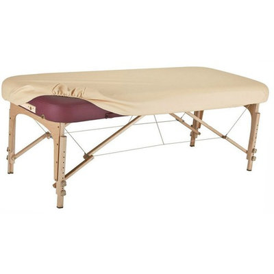 Therapist's Choice Durable Fitted PU Vinyl leather Protection Cover for Massage Tables (Massage Table not included) (Creme (Beige))